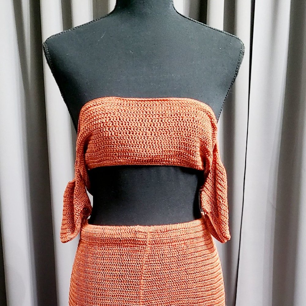 Burnt Orange Tweed Two Piece